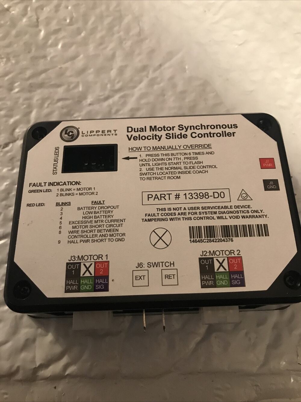 OEM GenuineLippert 13398-D0 Dual Motor Synchronous Velocity Slide Controller